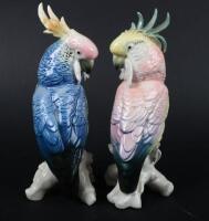 A pair of Karl Ens porcelain parrots