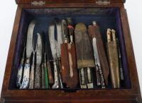 A good selection of mostly 18th century cutlery sets and knives