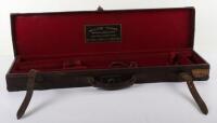 20th century leather and brass mounted single gun case