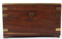 A 19th century mahogany and brass bound chest