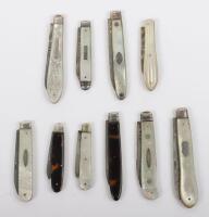 Ten Georgian and Victorian silver knives