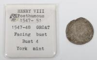 Edward VI (1547-1551) posthumous coinage of Henry VIII, Groat