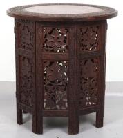Late 19th century Liberty & Co style Anglo Indian hardwood octagonal table