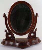 A 19th century good quality mahogany toilet mirror