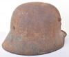 French Barn Find WW1 German M-16 Steel Combat Helmet - 3