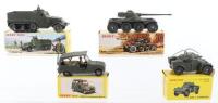 Four French Dinky Toys Military Models