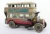 Gunthermann clockwork tinplate General Double Decker bus, German 1920s - 3