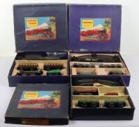 Three Hornby 0 Gauge Boxed Clockwork Train Sets