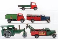 Five Post war Tri-ang Minics Commercial Vehicles