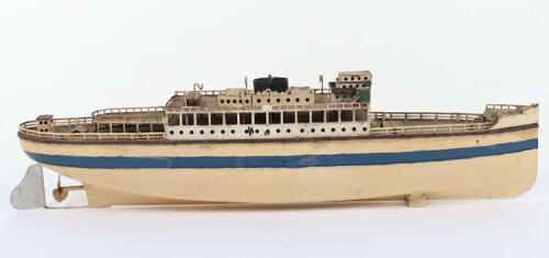 A GFN Fleischmann German Tinplate Clockwork model Cruising Boat