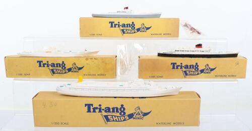 Four boxed Tri-ang Minic 1:1200 scale Ocean Liners