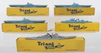 Five boxed Tri-ang Minic 1:1200 scale Military ships