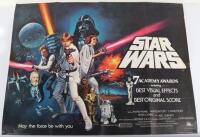 Star Wars 1977 Style C British Quad Film Poster