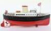 Fleischmann tinplate clockwork single funnel Ocean Liner, German 1930s - 2