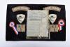Display Board of WW2 Kent Home Guard Cloth Insignia