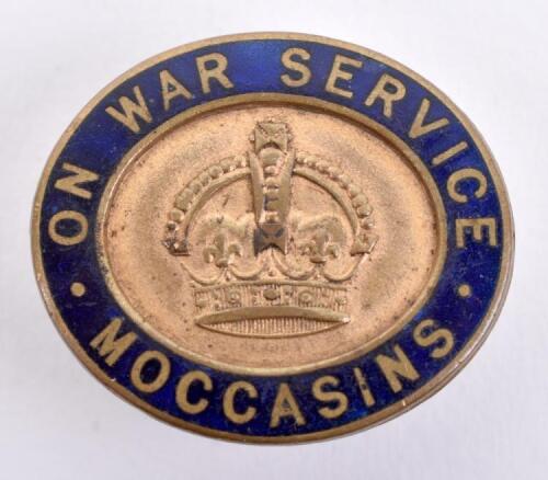 WW1 On War Service Moccasins Lapel Badge