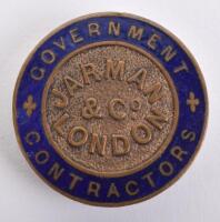 WW1 Government Contractors Jarman & Co London Lapel Badge