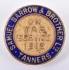 WW1 1915 On War Service Samuel Barrow & Brothers Ltd Tanners Lapel Badge