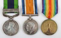 An Interesting Great War and North West Frontier Medal Group of Three 25th (County of London) Cyclist Battalion London Regiment