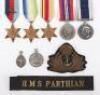 Second World War &lsquo;Friendly Fire&rsquo;, Killed in Action Medal Group of Five to a Submariner Who Was Mentioned in Despatches for his Part of the Sinking of a Vichy French Submarine