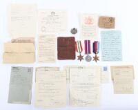 A Well-Documented WW2 Medal Group of Three to a member of 156th Battalion Parachute Regiment Army Air Corps, Killed During Operation Slapstick, the 1943 Allied Landings at Taranto, Italy