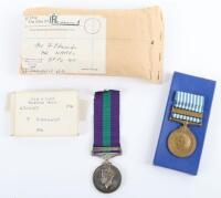 George VI General Service Medal and United Nations Korea Medal Middlesex Regiment,