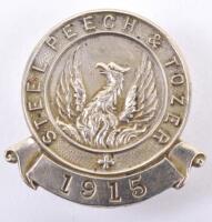 1915 Steel Peech & Tozer Factory Workers Lapel Badge