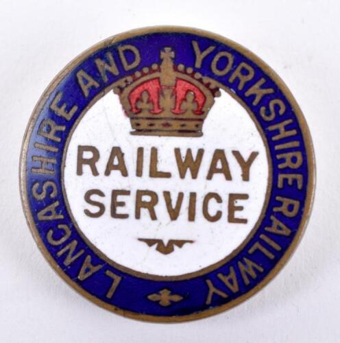 WW1 Lancashire and Yorkshire Railway Service Enamel Lapel Badge