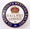 WW1 Glasgow & South Western Railway Service Enamel Lapel Badge