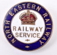 WW1 North Eastern Railway Service Enamel Lapel Badge