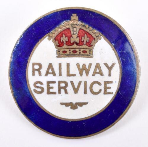 WW1 Railway Service Enamel Lapel Badge