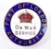 Port of London Authority On War Service Enamel Lapel Badge