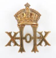 Victorian 20th Hussars Other Ranks Cap Badge