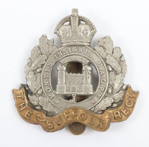 Scarce Suffolk Regiment Two Tower Pattern Cap Badge