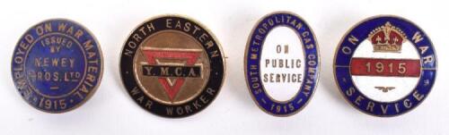 4x WW1 Home Front Enamel Badges
