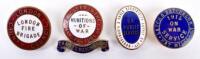 4x WW1 On War Service / Home Front Enamel Badges