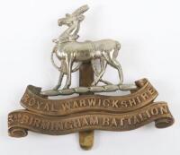 WW1 3rd Birmingham Battalion Royal Warwickshire Regiment Cap Badge