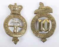 2x Pre-1881 Other Ranks Glengarry Badges 8th (Kings) Regiment of Foot and 10th (North Lincolnshire) Regiment of Foot