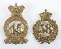 2x Pre-1881 Other Ranks Glengarry Badges 38th (1st Staffordshire) Regiment of Foot and 43rd (Nottinghamshire Sherwood Foresters) Regiment of Foot