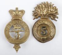 2x Pre-1881 Other Ranks Glengarry Badges 3rd (Royal East Kent Regiment – The Buffs) Regiment of Foot and 5th (Northumberland Fusiliers) Regiment of Foot