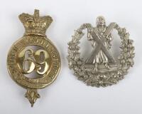 2x Pre-1881 Other Ranks Glengarry Badges 69th (South Lincolnshire) Regiment of Foot and 79th (Queens Own Cameron Highlanders) Regiment of Foot