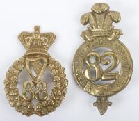 2x Pre-1881 Other Ranks Glengarry Badges 82nd (Prince of Wales Volunteers South Lancashire) Regiment of Foot and 88th (Connaught Rangers) Regiment of Foot