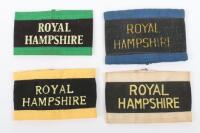 4x 1st Battalion Royal Hampshire Regiment Company Slip-on Shoulder Title / Flashes