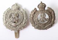 2x Edward VII Royal Engineers Volunteers Cap Badges