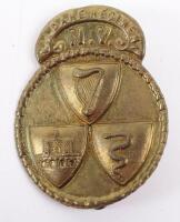 Rare Irish National Volunteers Kildare Regiment Cap Badge Circa 1916