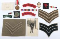 Cloth Insignia Grouping of Ernest R Collinson Royal Engineers