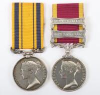 An Unusual Pair of Victorian Campaign Medals 60th Rifles for Service in the Third Kaffir War and in the 2nd China War