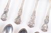 Twenty three Georgian fiddle, thread and shell pattern dessert spoons - 3