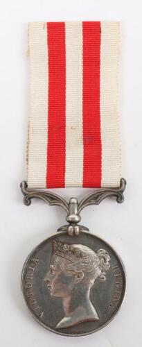 A Scarce 24th Foot Indian Mutiny Medal to an NCO Who Was Wounded in Action at the Battle of Jhelum, Where Three Companies of the Regiment Suffered Heavy Casualties Whilst Attempting to Disarm Mutineers of the 14th Native Infantry