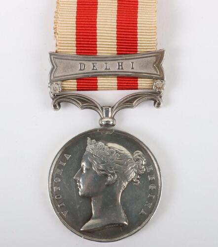 Indian Mutiny Medal Awarded to a Corporal of the 8th (Kings) Regiment Who Was Killed in Action During the Assault on the Delhi Breaches on 14th September 1857